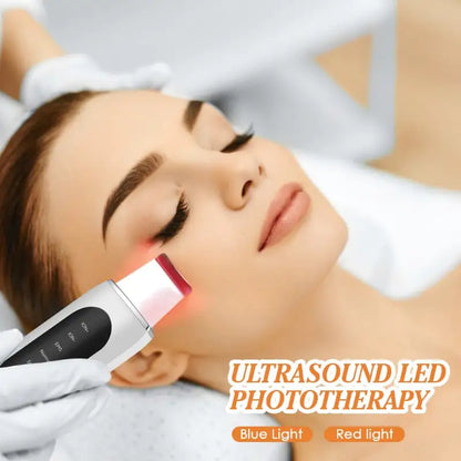 Ultrasonic Face Skin Scrubber Spatula with 5 Modes, Ultrasonic Vibration Peeling