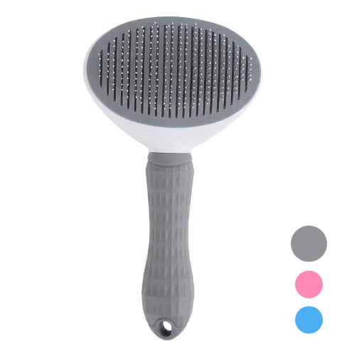 One click Self Cleaning Pet Hair Brush Stainless Steel Bristle