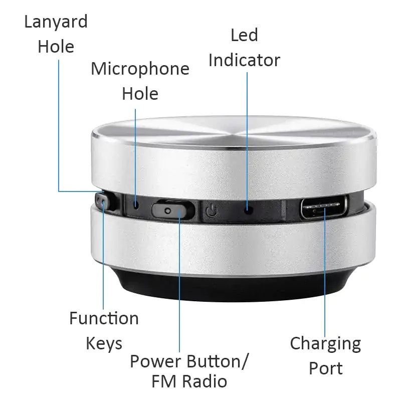 Wireless Mini Bone Speakers Box Conduction BT Portable Powerful Stereo Sound Built-in Mic