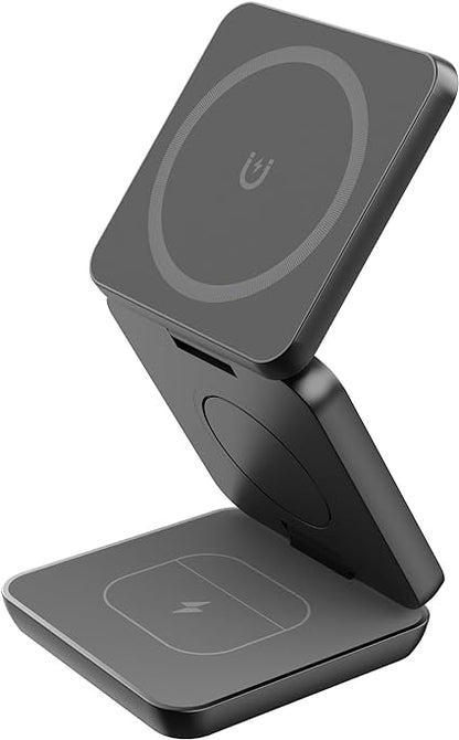 3-in-1 Wireless Charging Stand , Foldable Wireless Charger, Aluminum Alloy Charging - Innovating Vibes