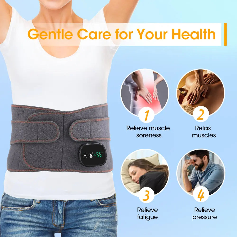 3-Mods Electric Vibrating Heating Massage Belt