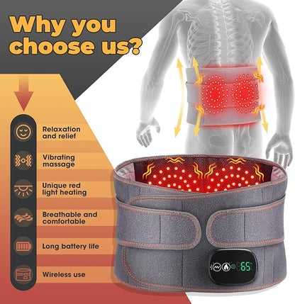 3-Mods Electric Vibrating Heating Massage Belt