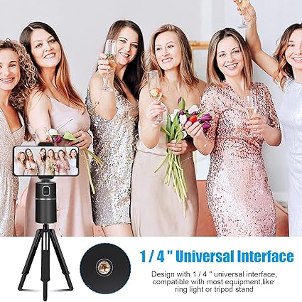 Intelligent Face Tracking Automatic Gimbal+Remote Control+Tripod-Available in Black/White/Pink