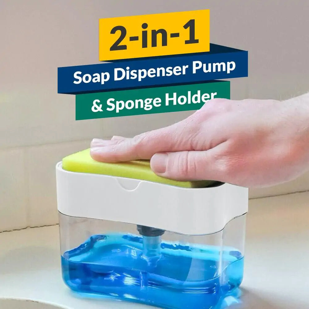 2-in-1 Soap Dispenser Sponge Caddy