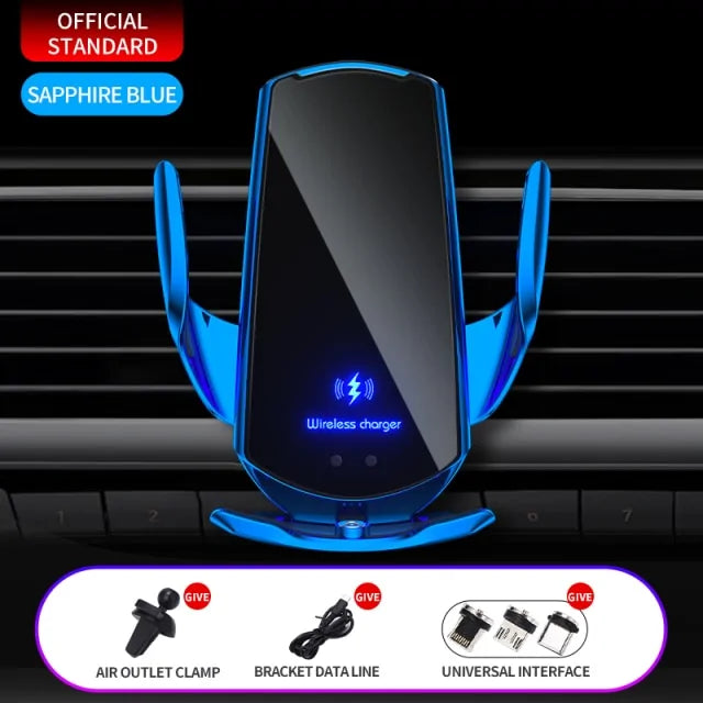 Fast Wireless Automatic 15W Qi Induction Car Charger(-Available In Five Different Colors-) - Innovating Vibes