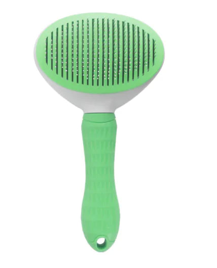 One click Self Cleaning Pet Hair Brush Stainless Steel Bristle