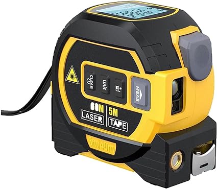 Smart-3 In 1 Laser Tape Measure (40m)&(60m)in Blue & Yellow