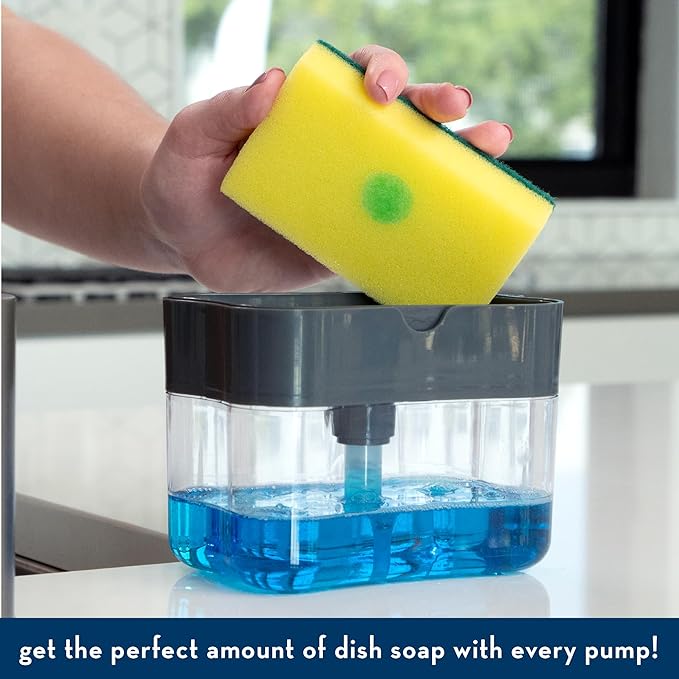 2-in-1 Soap Dispenser Sponge Caddy