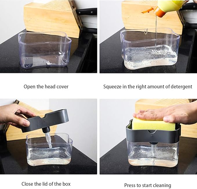 2-in-1 Soap Dispenser Sponge Caddy