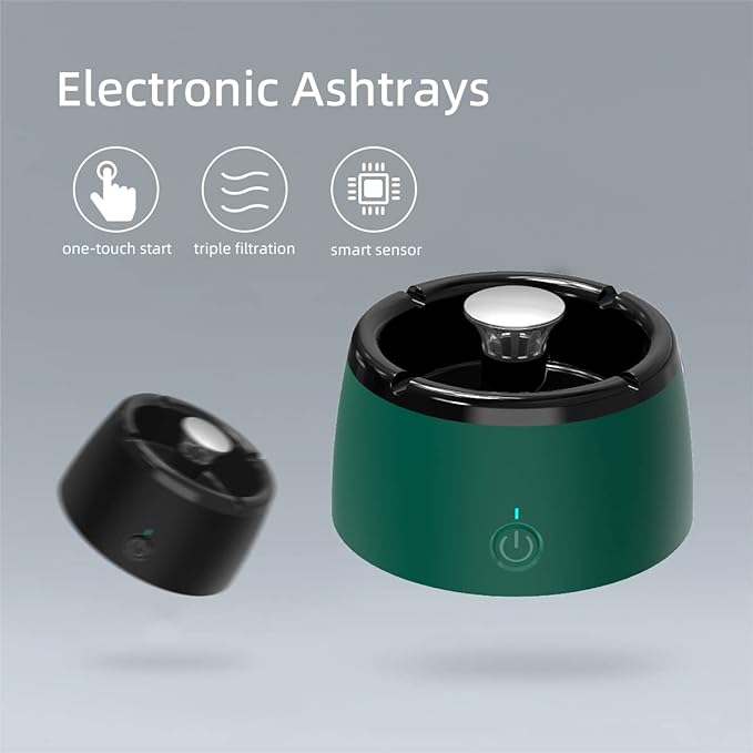 USB Rechargeable Smokeless Anti-Odor Ashtray