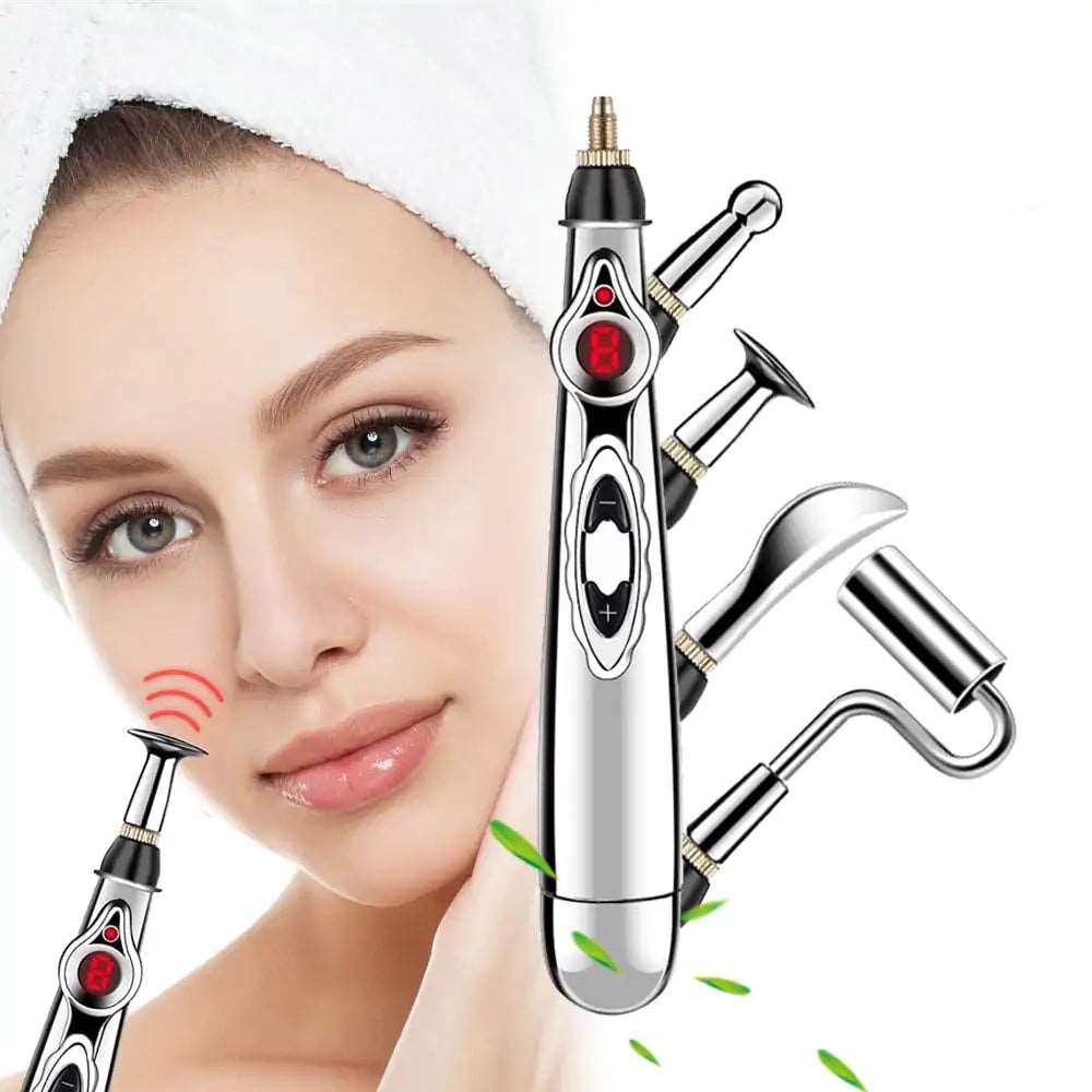 Electric Meridian Laser Pen Therapy Electric Acupuncture Pen, Needle-Free Acupuncture for Pain Relief Digital Acupuncture Pen Pain Relief Meridian Electric Energy Massager Electric Acupuncture Pen