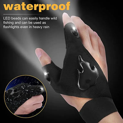 USB Rechargeable LED Flashlight Gloves  Hands Free-Available in Four Colors