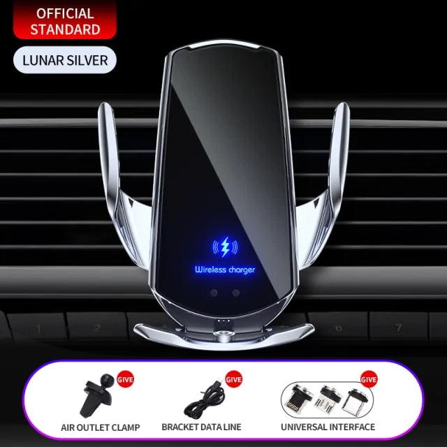 Fast Wireless Automatic 15W Qi Induction Car Charger(-Available In Five Different Colors-) - Innovating Vibes