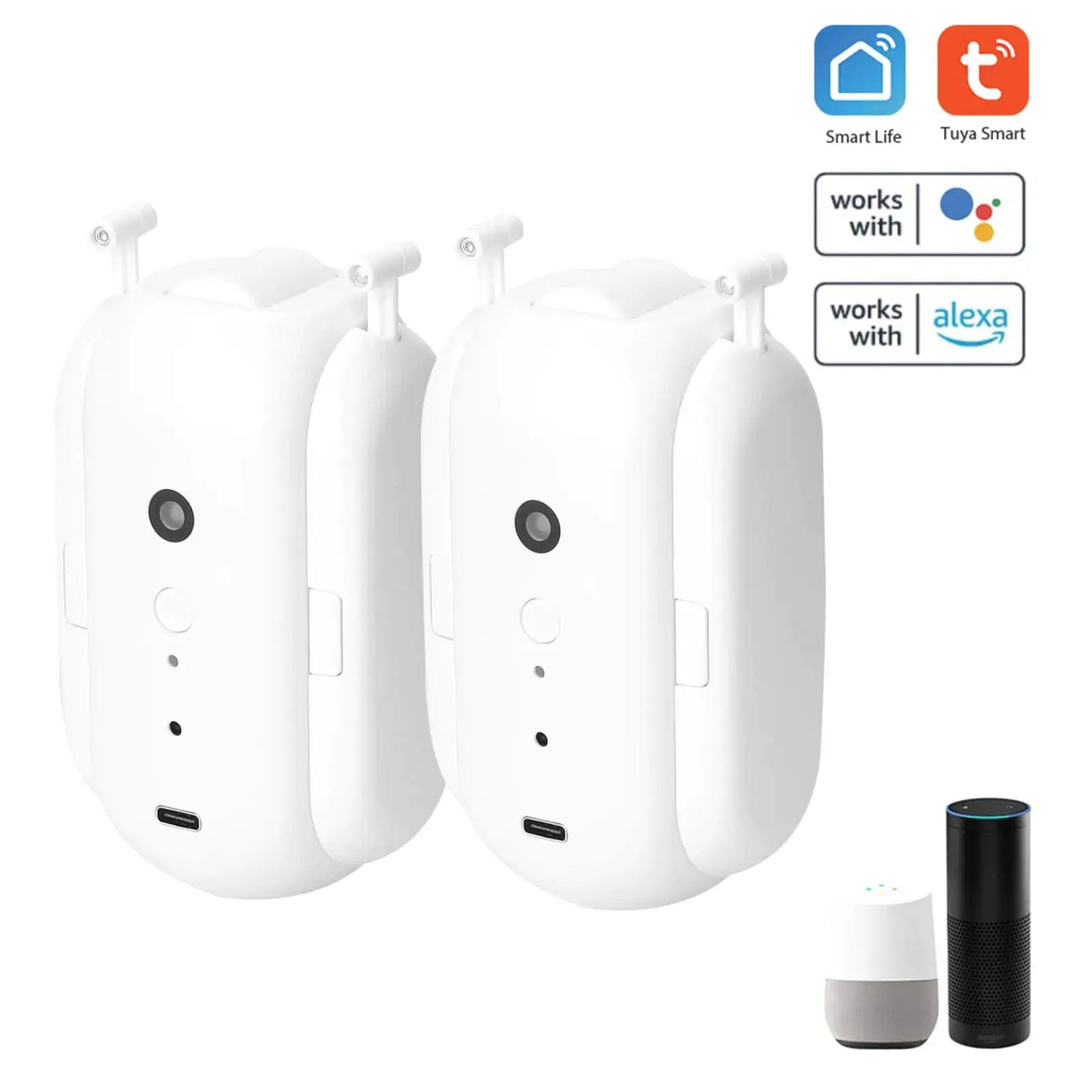 Automatic Curtain Opener Wireless Closer Robot Smart Curtain Motor Timer Voice Control Smart Home Automation Device for Curtain Rod Replacement for Amaz Innovating Vibes