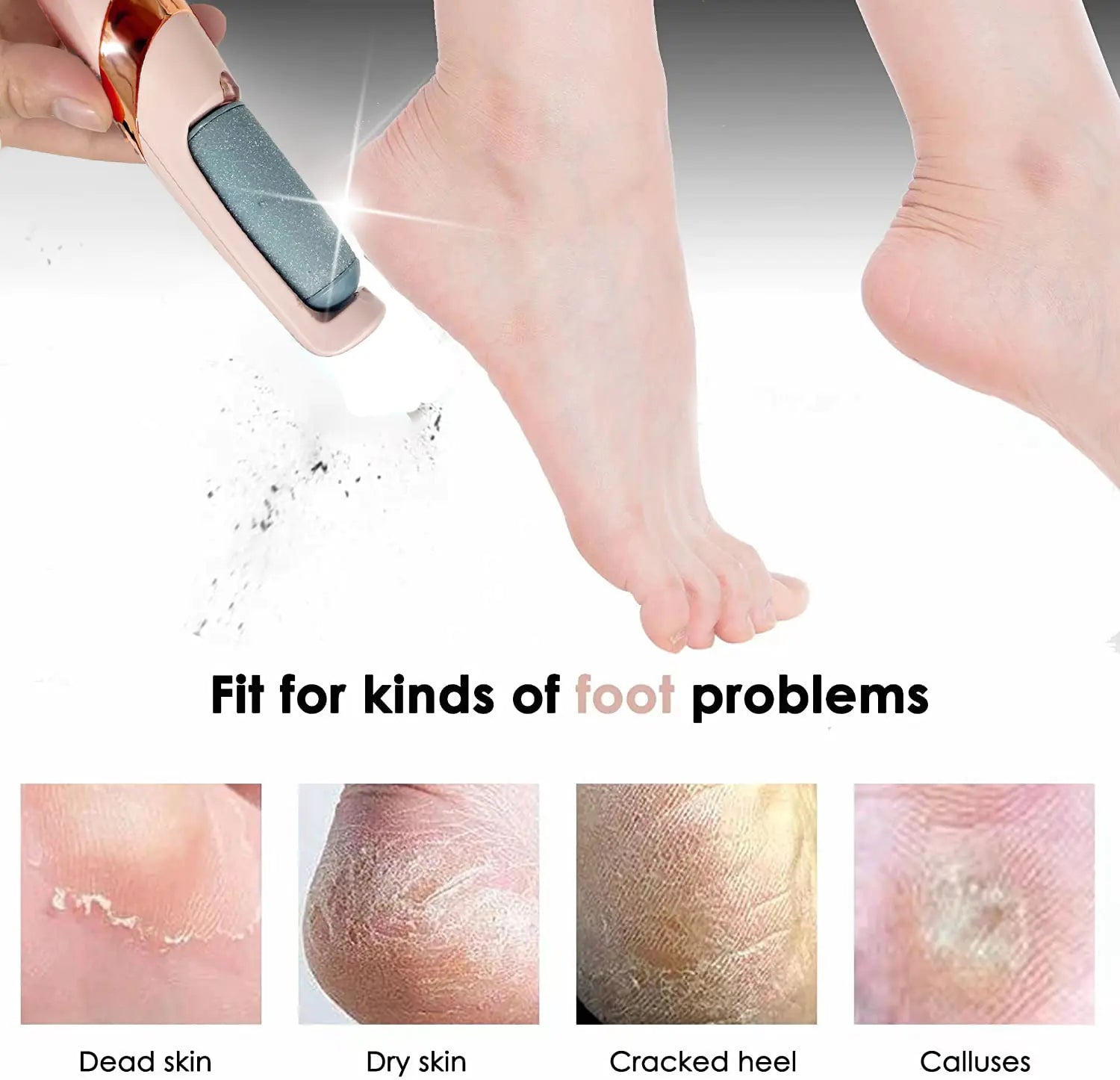 Touch Flawless Pedi Callus Remover, Rechargeable Electric Foot File with Replacement Rollers, Electric Pedicure Foot File , Removes Dry Skin for Smoother Feet Innovating Vibes