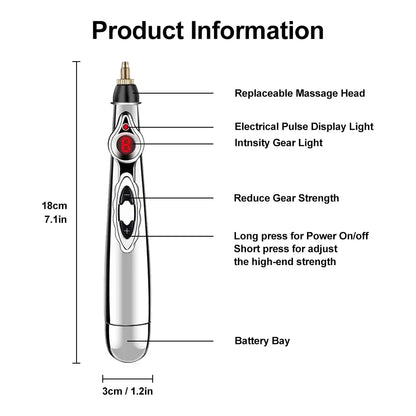 Electric Meridian Laser Pen Therapy Electric Acupuncture Pen, Needle-Free Acupuncture for Pain Relief Digital Acupuncture Pen Pain Relief Meridian Electric Energy Massager Electric Acupuncture Pen Innovating Vibes