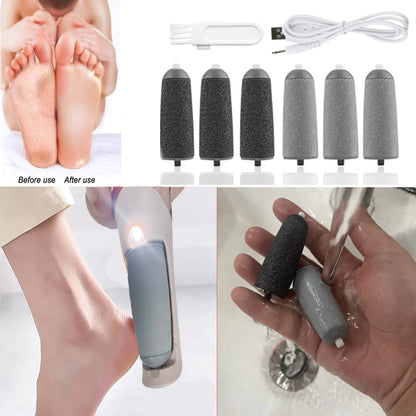 Touch Flawless Pedi Callus Remover, Rechargeable Electric Foot File with Replacement Rollers, Electric Pedicure Foot File , Removes Dry Skin for Smoother Feet Innovating Vibes