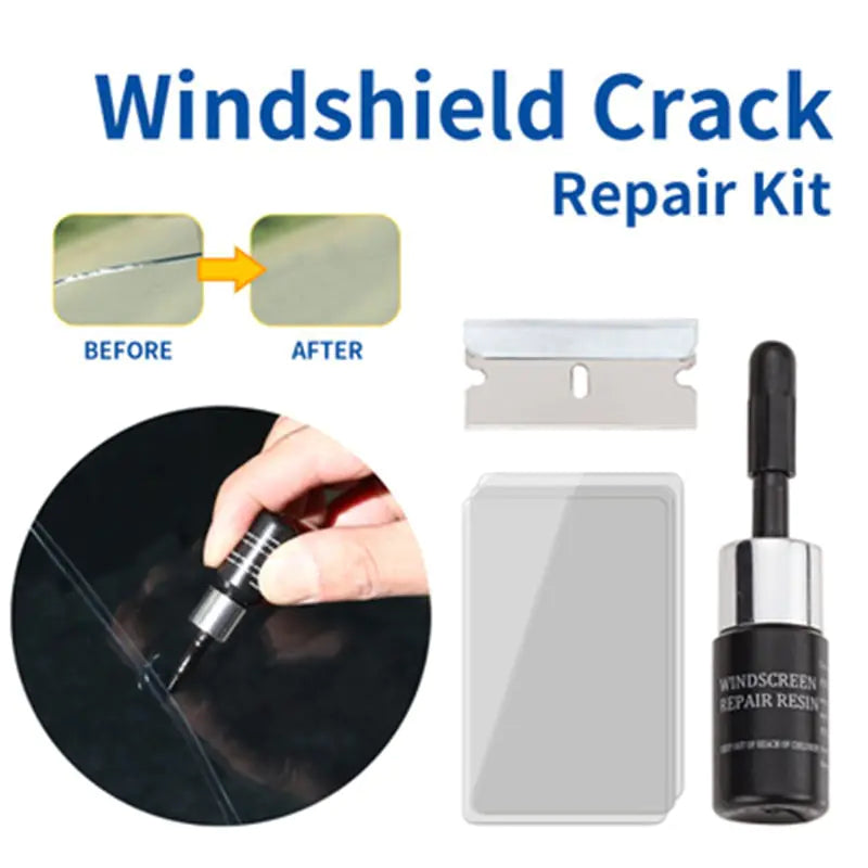 New Glass Repair Fluid,Easy DIY New Glass Repair Fluid,Windshield Crack Repair Kit,Car Window Glass Liquid Repair Set,Automotive Nano Fluid Glass Filler Vehicle Windscreen Tool,for Fixing Chips Cracks Innovating Vibes